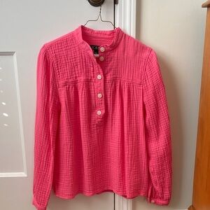 J. Crew Bright Pink Button Down Shirt